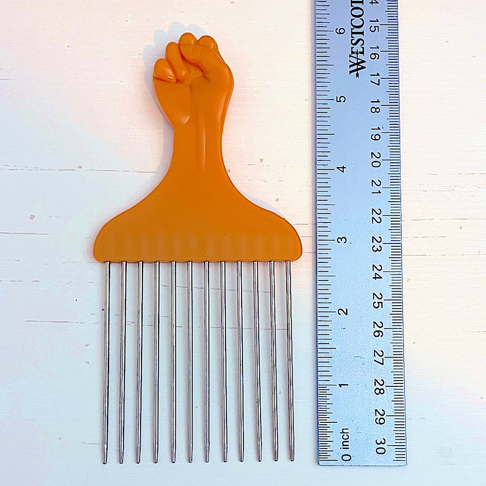 Orange Hair Pick Comb